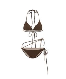 PAIN OR PLEASURE（ペインオアプレジャー）の「TINA STRING BIKINI SET brown（水着）」