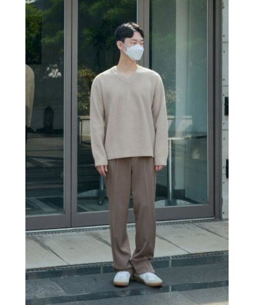 MUSINSA STANDARD（ムシンサスタンダード）の「ラムウールリブVネックニット【きのこ】（ニット/セーター・メンズ・その他・XX-LARGE/LARGE/MEDIUM/SMALL/X-LARGE）」の7枚目の写真
