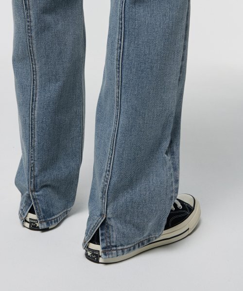 MUSINSA STANDARD（ムシンサスタンダード）の「ストレートパネルバックスリットデニムパンツ[ライトインディゴ]（デニムパンツ・メンズ・その他・26/27/28/29/30/31/32）」の6枚目の写真