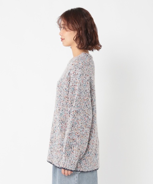 studio CLIP（スタディオクリップ）の「3ゲージツブツブヤーンチュニックニット（ニット/セーター・レディース・ライトグレー/ボルドー/チャコール・FREE）」の9枚目の写真