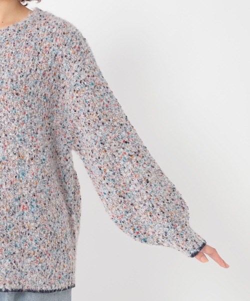 studio CLIP（スタディオクリップ）の「3ゲージツブツブヤーンチュニックニット（ニット/セーター・レディース・ライトグレー/ボルドー/チャコール・FREE）」の14枚目の写真