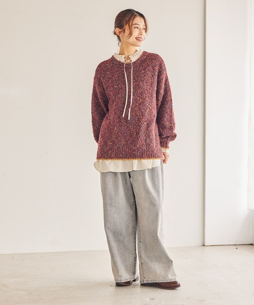 3ゲージツブツブヤーンチュニックニット（ニット/セーター）｜studio