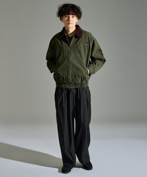 SULFUR DYED QUILTED TWILL BLOUSON / サルファーダイキルティング