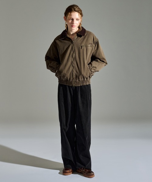 SULFUR DYED QUILTED TWILL BLOUSON / サルファーダイキルティング