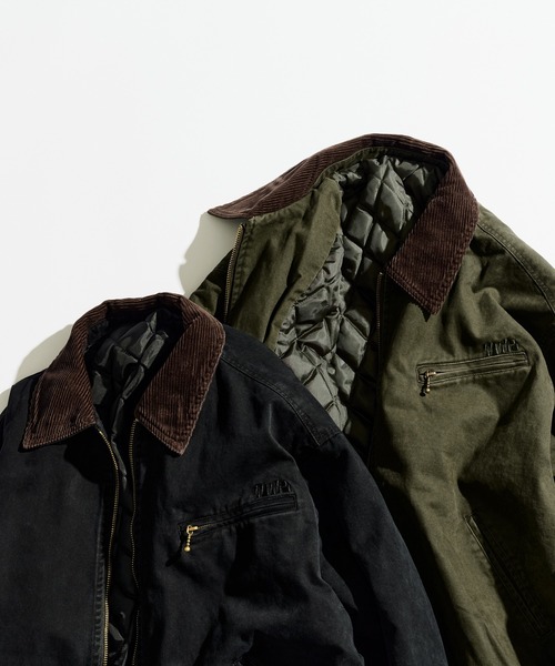 WETTEMPT（ウィテンプト）の「SULFUR DYED QUILTED TWILL BLOUSON / サルファーダイキルティングツイルブルゾン（ブルゾン・メンズ・ブラウン/カーキ/ダークオリーブ/ブラック・SMALL/LARGE/MEDIUM）」の16枚目の写真