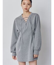 MURUA | デザインレースアップミニワンピース(ワンピース)