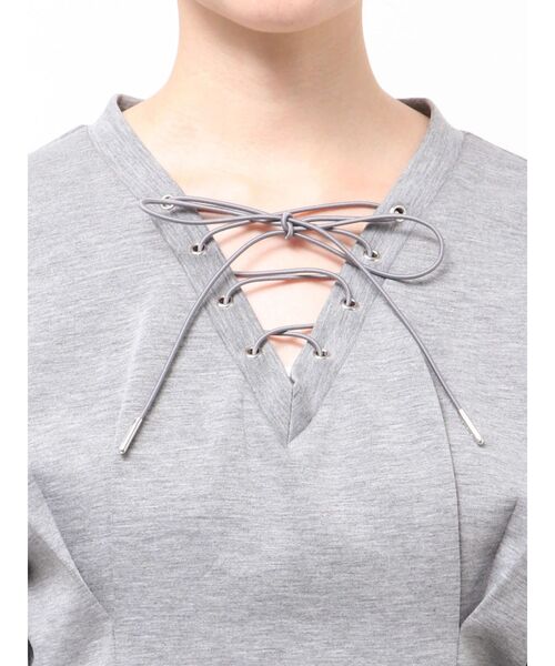 MURUA(ムルーア)の「デザインレースアップミニワンピース(ワンピース・レディース・グレー/ブラック・FREE)」の22枚目の写真