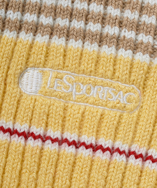 LeSportsac(レスポートサック)の「LeSportsac ボーダーニットグローブ(手袋・レディース・レッド/イエロー・FREE)」の6枚目の写真