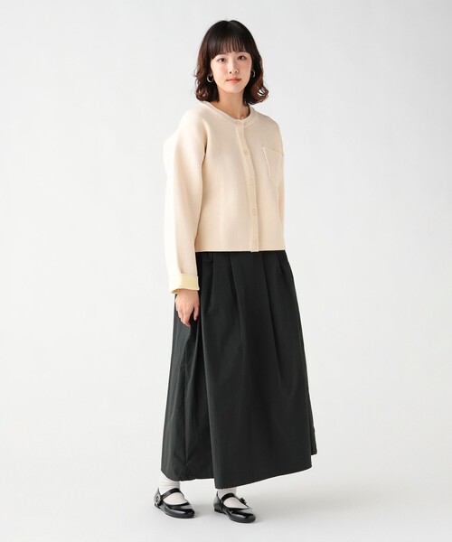 BEAMS HEART(ビームスハート)の「バイカラー ニット カーディガン(カーディガン/ボレロ・レディース・ブルー/チャコールグレー/ホワイト系その他5・FREE)」の5枚目の写真