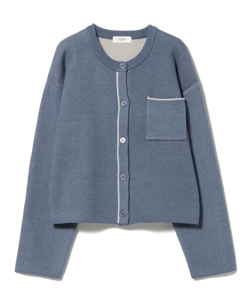 BEAMS HEART(ビームスハート)の「バイカラー ニット カーディガン(カーディガン/ボレロ・レディース・ブルー/チャコールグレー/ホワイト系その他5・FREE)」の8枚目の写真