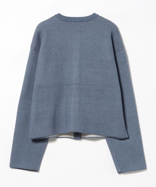 BEAMS HEART(ビームスハート)の「バイカラー ニット カーディガン(カーディガン/ボレロ・レディース・ブルー/チャコールグレー/ホワイト系その他5・FREE)」の9枚目の写真