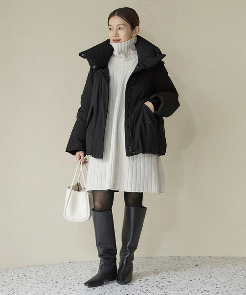 IENA(イエナ)の「WOOLRICH/ウールリッチ LUXURY COCOON JK ジャケット(ダウンジャケット/コート・レディース・ブラック/ホワイト・36/38)」の3枚目の写真