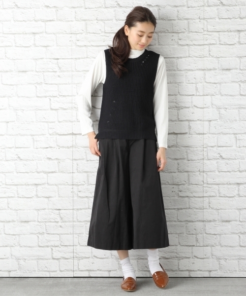 LEPSIM（レプシィム）の「5Gリリーヤーンベスト　710151（ベスト・レディース・オフホワイト/グレー/ダークネイビー・FREE）」の8枚目の写真