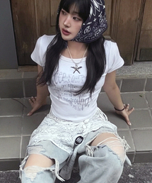 キープユアリターン スリムフィット 半袖Tシャツ ホワイト