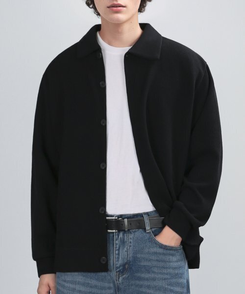 VERYVAIN(ベリベーン)の「GAFF TEX COLLAR CARDIGAN (BLACK)(カーディガン/ボレロ・メンズ・その他・MEDIUM/LARGE)」の1枚目の写真