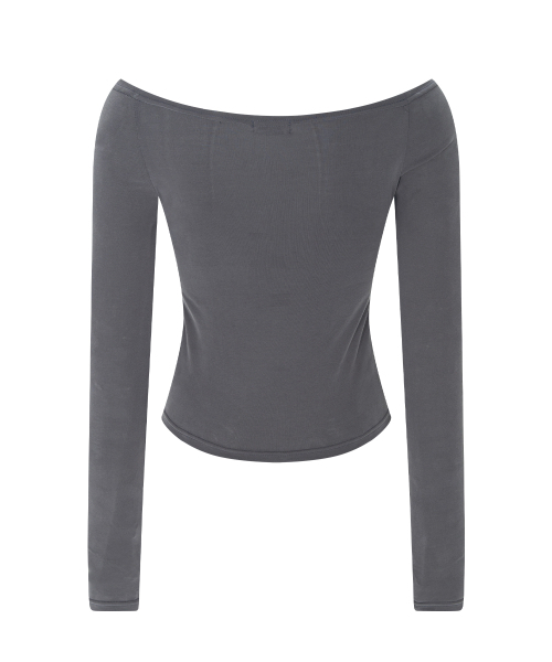 PLEASENOFOLLOW(プリーズノーフォロー)の「Kira Ston Long Sleeve Top (Charcoal)(Tシャツ/カットソー・レディース・その他・FREE)」の4枚目の写真