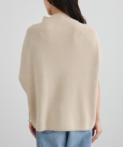 SALON adam et rope'（サロン アダム エ ロペ）の「コットンシルクカシミヤ２WAYジレプルオーバー（ニット/セーター・レディース・グレー/ベージュ・FREE）」の14枚目の写真