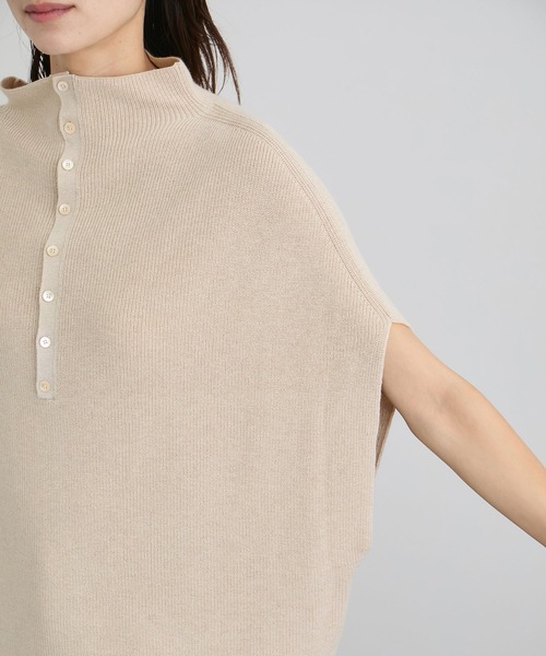 SALON adam et rope'（サロン アダム エ ロペ）の「コットンシルクカシミヤ２WAYジレプルオーバー（ニット/セーター・レディース・グレー/ベージュ・FREE）」の16枚目の写真