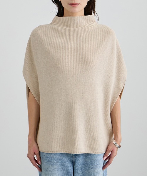 SALON adam et rope'（サロン アダム エ ロペ）の「コットンシルクカシミヤ２WAYジレプルオーバー（ニット/セーター・レディース・グレー/ベージュ・FREE）」の18枚目の写真