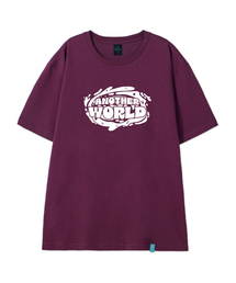 [アナザーワールド]コットンルージュフィット半袖Tシャツ_プラムパープル