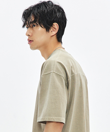 SOVERMENT（ソヴメント）の「460GカットヘビーピグメントTシャツ-オリーブカーキ-（Tシャツ/カットソー）」