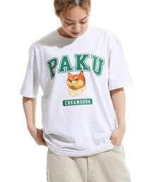 パクロゴ半袖Tシャツライトグレーグリーン