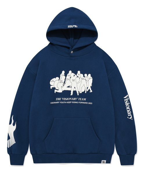 VISION STREET WEAR(ヴィジョンストリートウェア)の「VSW V-1 Pit Stop Hoodie Indigo Blue(パーカー・レディース・その他・LARGE/MEDIUM/SMALL/X-LARGE)」の1枚目の写真