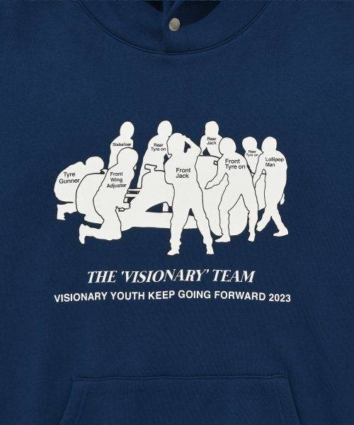 VISION STREET WEAR(ヴィジョンストリートウェア)の「VSW V-1 Pit Stop Hoodie Indigo Blue(パーカー・レディース・その他・LARGE/MEDIUM/SMALL/X-LARGE)」の2枚目の写真