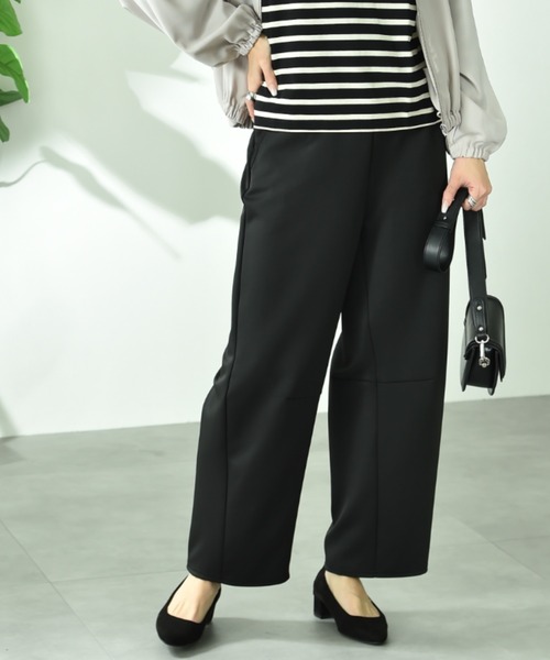 INTERPLANET（インタープラネット）の「ポンチカーブパンツ（その他パンツ・レディース・グレー/ブラック・FREE）」の2枚目の写真