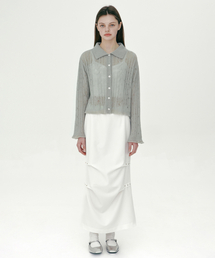 RIVET LONG SKIRT (WHITE)