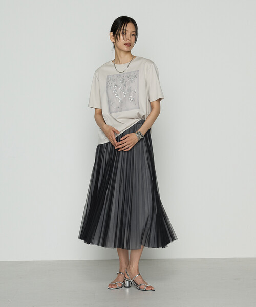 COMME CA(コムサ)の「〔 TALLサイズ 〕 シルキースムース Tシャツ(Tシャツ/カットソー・レディース・ホワイト/グレイッシュベージュ/ブラック・15号/13号)」の9枚目の写真