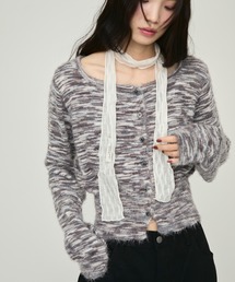 NUJOH（ヌゾ）の「Sheer Long Ribbon Scarf / シアーロングリボンスカーフ（バンダナ/スカーフ）」