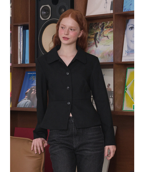 MICANE(ミケーネ)の「シンディペプラムジャケット(テーラードジャケット・レディース・チャコール/ブラック・MEDIUM/LARGE/X-LARGE/XX-LARGE/SMALL)」の3枚目の写真