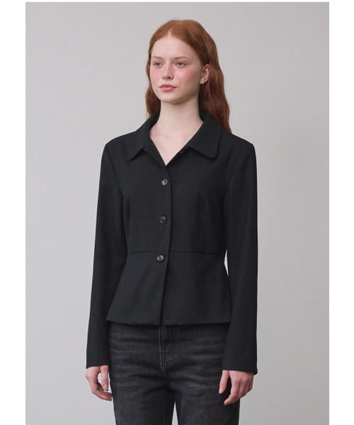 MICANE(ミケーネ)の「シンディペプラムジャケット(テーラードジャケット・レディース・チャコール/ブラック・MEDIUM/LARGE/X-LARGE/XX-LARGE/SMALL)」の6枚目の写真