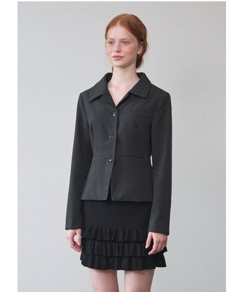 MICANE(ミケーネ)の「シンディペプラムジャケット(テーラードジャケット・レディース・チャコール/ブラック・MEDIUM/LARGE/X-LARGE/XX-LARGE/SMALL)」の10枚目の写真