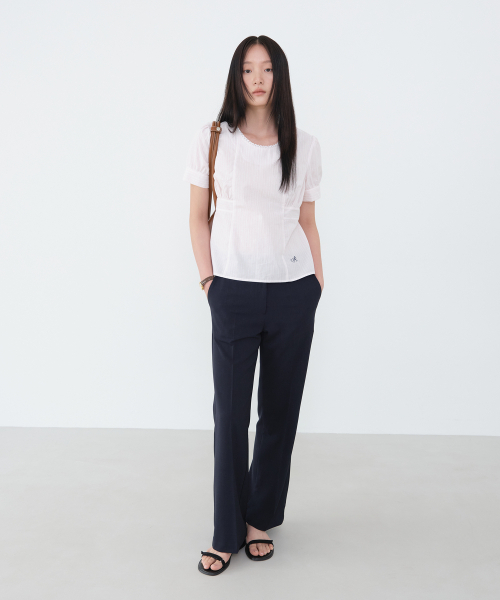 AARAN(アラン)の「セミブーツカットスラックス_ネイビー(スラックス・レディース・その他・MEDIUM/SMALL)」の4枚目の写真