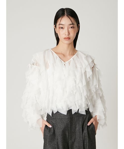 Multi wayチュールフリルブラウス（シャツ/ブラウス）｜FRAY I.D