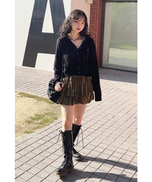 VERSE ONE(バースワン)の「EMBROIDERED LOGO CARDIGAN BLACK(NEW)(カーディガン/ボレロ・レディース・その他・MEDIUM/SMALL)」の21枚目の写真