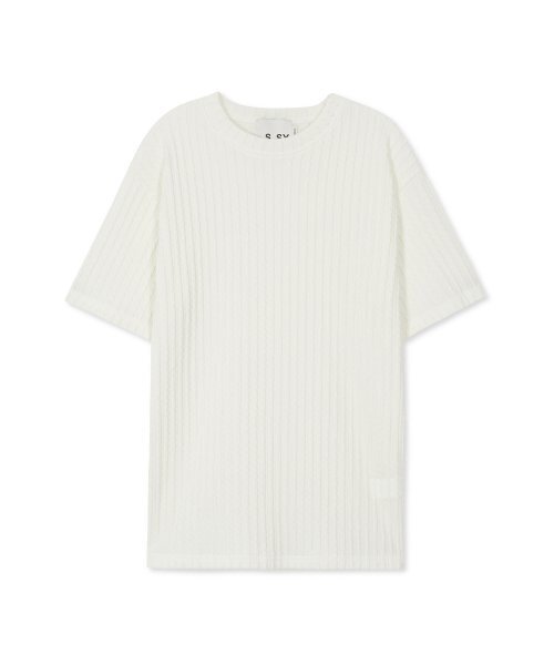 S SY(エスエスワイ)の「ジャカードニット半袖Tシャツアイボリー(ニット/セーター・メンズ・その他・MEDIUM/LARGE)」の8枚目の写真