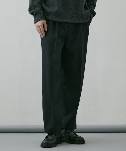 UNITED TOKYO（ユナイテッドトウキョウ）の「ZQ HARD FLANNEL 2タックワイドストレートパンツ（その他パンツ・メンズ・ブラック/ネイビー・1/2）」の2枚目の写真
