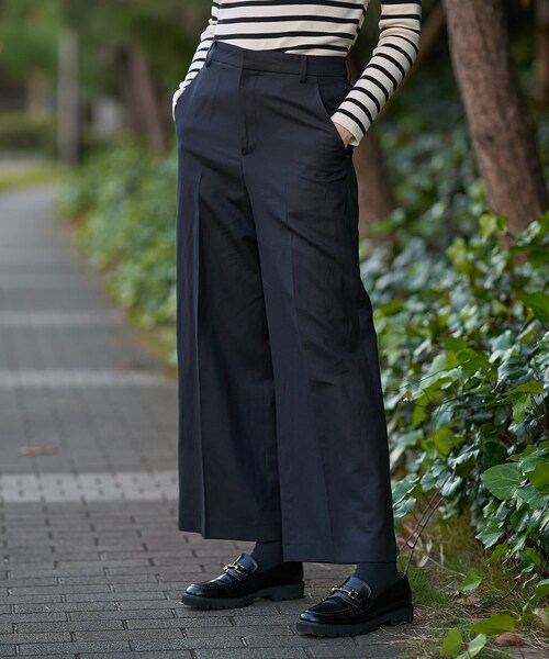 DRESSTERIOR(ドレステリア)の「◆【セットアップ可/ウォッシャブル】リネンブレンドワイドパンツ(その他パンツ・レディース・ネイビー/オフホワイト/サックスブルー/ライトベージュ・40/38/36/34)」の8枚目の写真