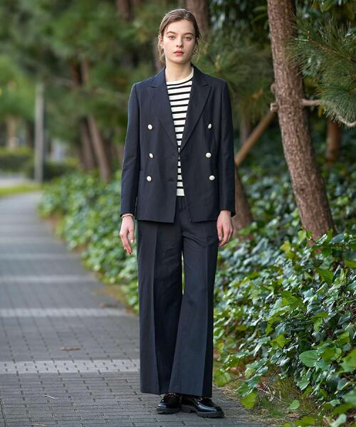 DRESSTERIOR(ドレステリア)の「◆【セットアップ可/ウォッシャブル】リネンブレンドワイドパンツ(その他パンツ・レディース・ネイビー/オフホワイト/サックスブルー/ライトベージュ・40/38/36/34)」の6枚目の写真