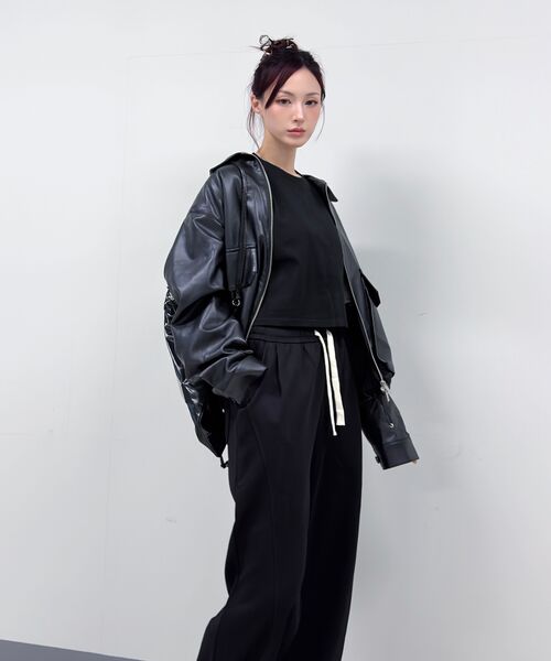 C WEAR BY THE GENIUS(シーウェアバイザジーニアス)の「メンズクロップロングスリーブTシャツブラック(Tシャツ/カットソー・メンズ・その他・XX-LARGE/LARGE/MEDIUM/X-LARGE/SMALL)」の15枚目の写真