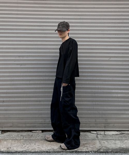 C WEAR BY THE GENIUS(シーウェアバイザジーニアス)の「メンズクロップロングスリーブTシャツブラック(Tシャツ/カットソー・メンズ・その他・XX-LARGE/LARGE/MEDIUM/X-LARGE/SMALL)」の14枚目の写真