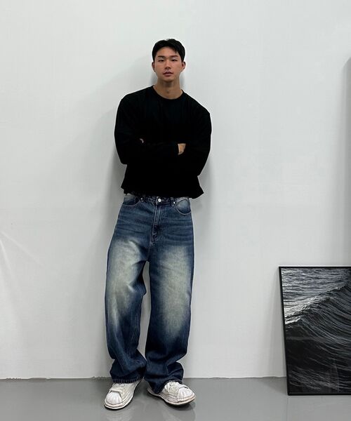 C WEAR BY THE GENIUS(シーウェアバイザジーニアス)の「メンズクロップロングスリーブTシャツブラック(Tシャツ/カットソー・メンズ・その他・XX-LARGE/LARGE/MEDIUM/X-LARGE/SMALL)」の12枚目の写真