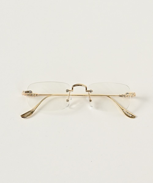 ADAM PATEK（アダムパテック）の「ADAMPATEK/engraving rimless glasses（彫金入りリムレスグラス)（メガネ・メンズ・シルバー系その他/ゴールド系その他・FREE）」の2枚目の写真