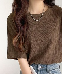 軽やか涼感、さらり抜け感。楊柳ベーシックTシャツ(半袖)