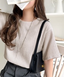 軽やか涼感、さらり抜け感。楊柳ベーシックTシャツ(半袖)