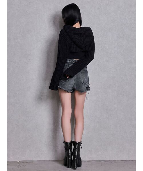 GYDA(ジェイダ)の「shiny lace upタンクソールショートブーツ(ブーツ・レディース・オフホワイト/ブラック・LARGE/MEDIUM/SMALL)」の16枚目の写真
