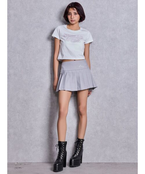 GYDA（ジェイダ）の「shiny lace upタンクソールショートブーツ（ブーツ・レディース・オフホワイト/ブラック・LARGE/MEDIUM/SMALL）」の10枚目の写真